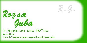 rozsa guba business card